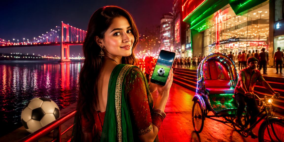 ঢাকায় ফুটবল বেটিং — লাল সবুজ পতাকা ও বিশ্লেষণ দৃশ্য