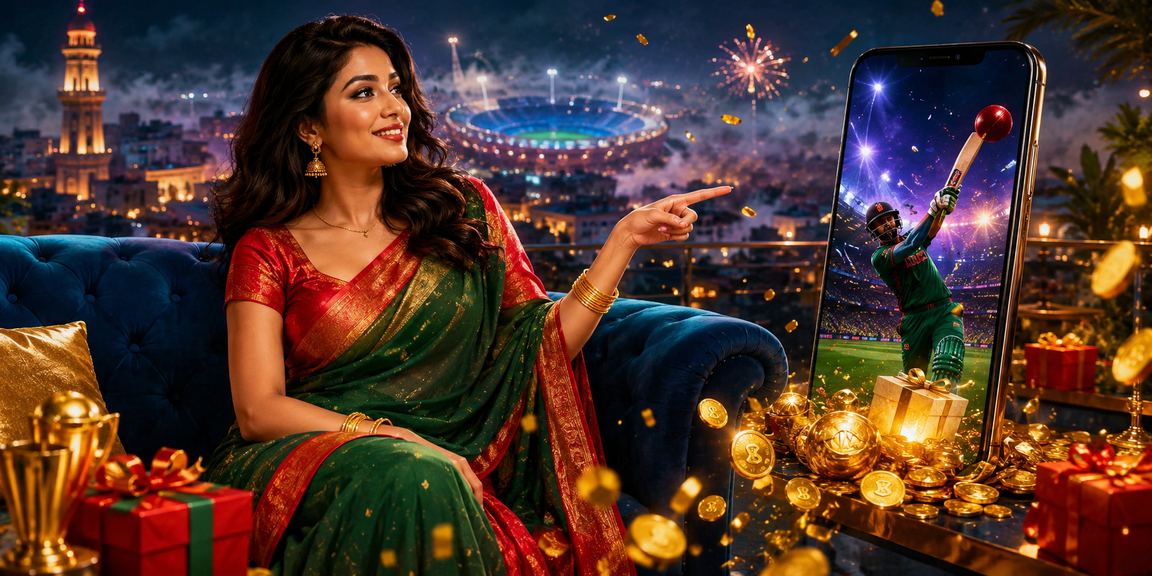 রংপুরে ক্রিকেট বেটিং বিশ্লেষণ — লাল ও সবুজ রঙের ব্যানার